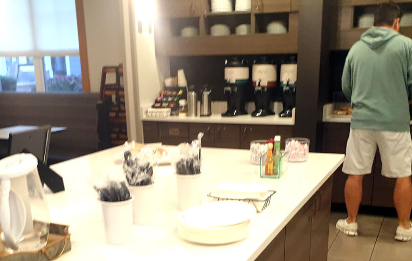 Plastic cutlery used at every breakfast service in Marriot hotels across the US