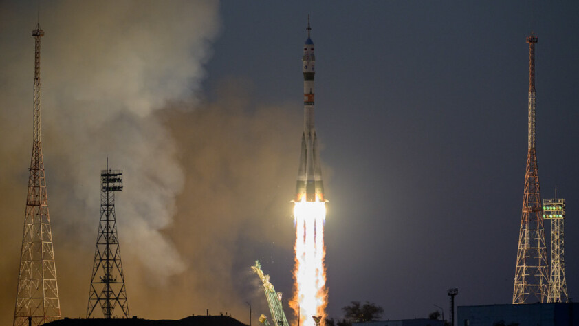 Rocket launches into international space