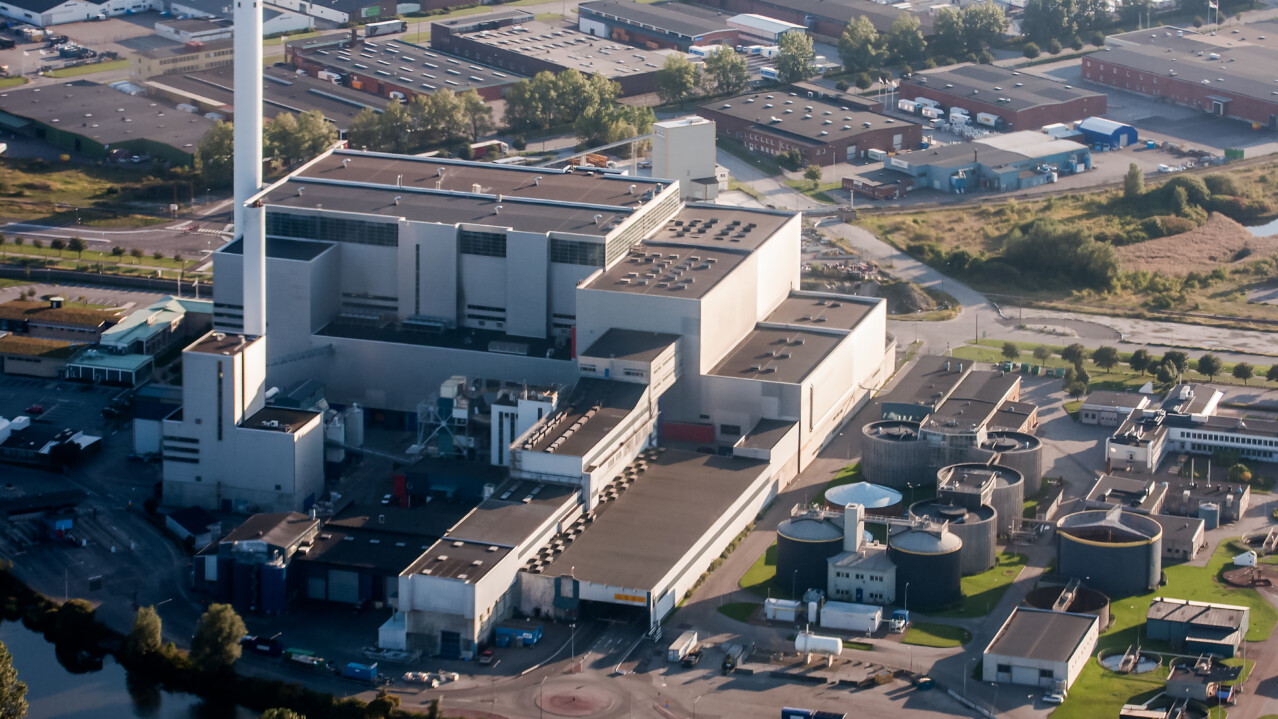 Sysav-flygbild Sweden waste to energy site